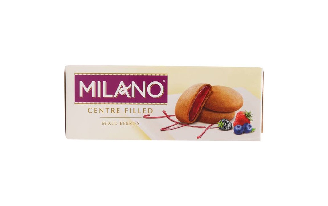 Parle Milano Centre Filled Mixed Berries Cookies   Box  75 grams